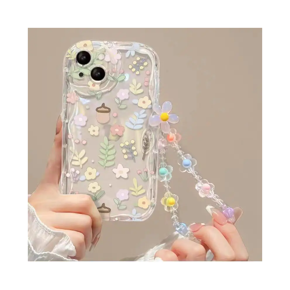 (S11709, Samsung S23 Ultra) 3D Flower Chain Lanyard Case For Samsung Galaxy S2 967854712490