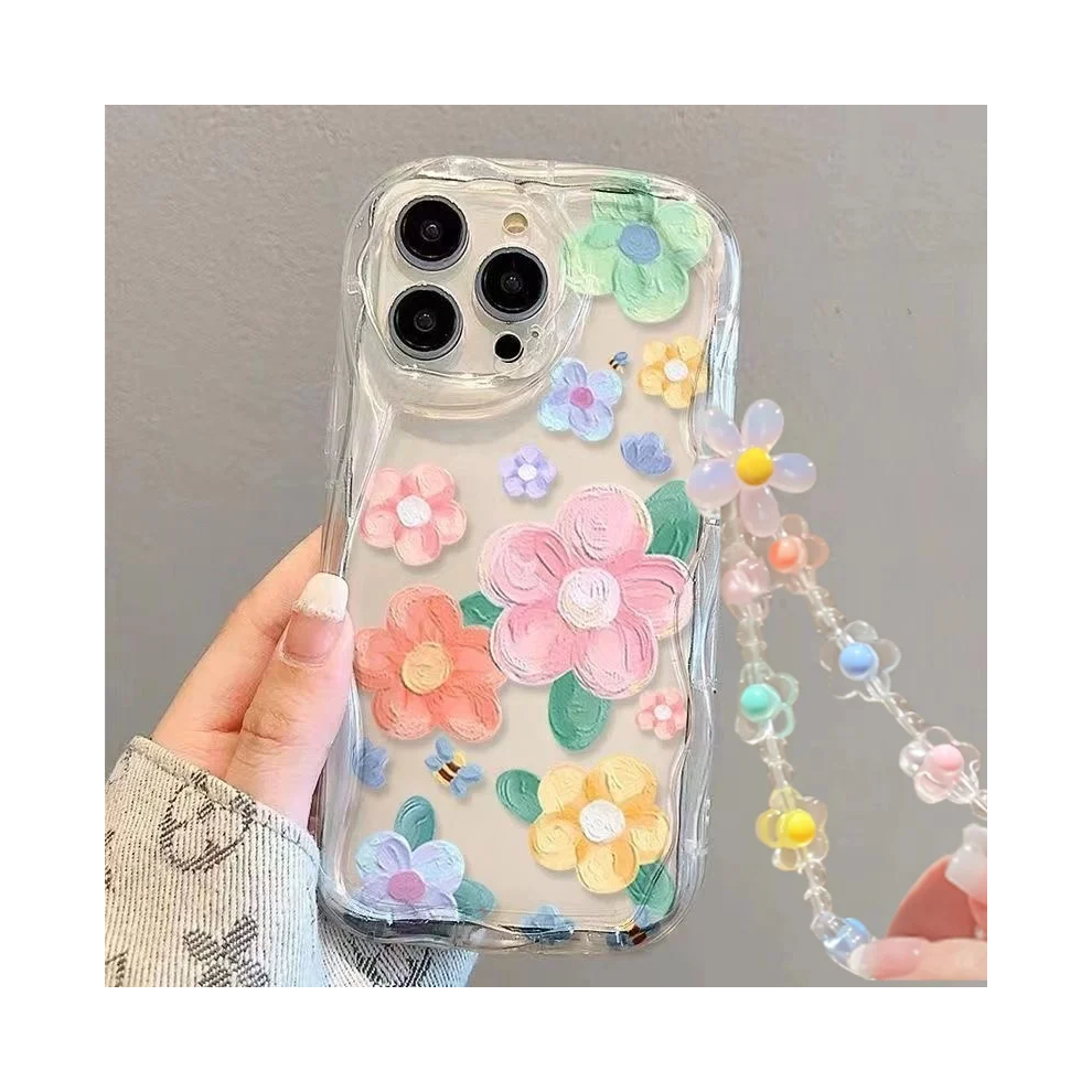 (S12082, Samsung S23 Ultra) 3D Flower Chain Lanyard Case For Samsung Galaxy S2 967854712964