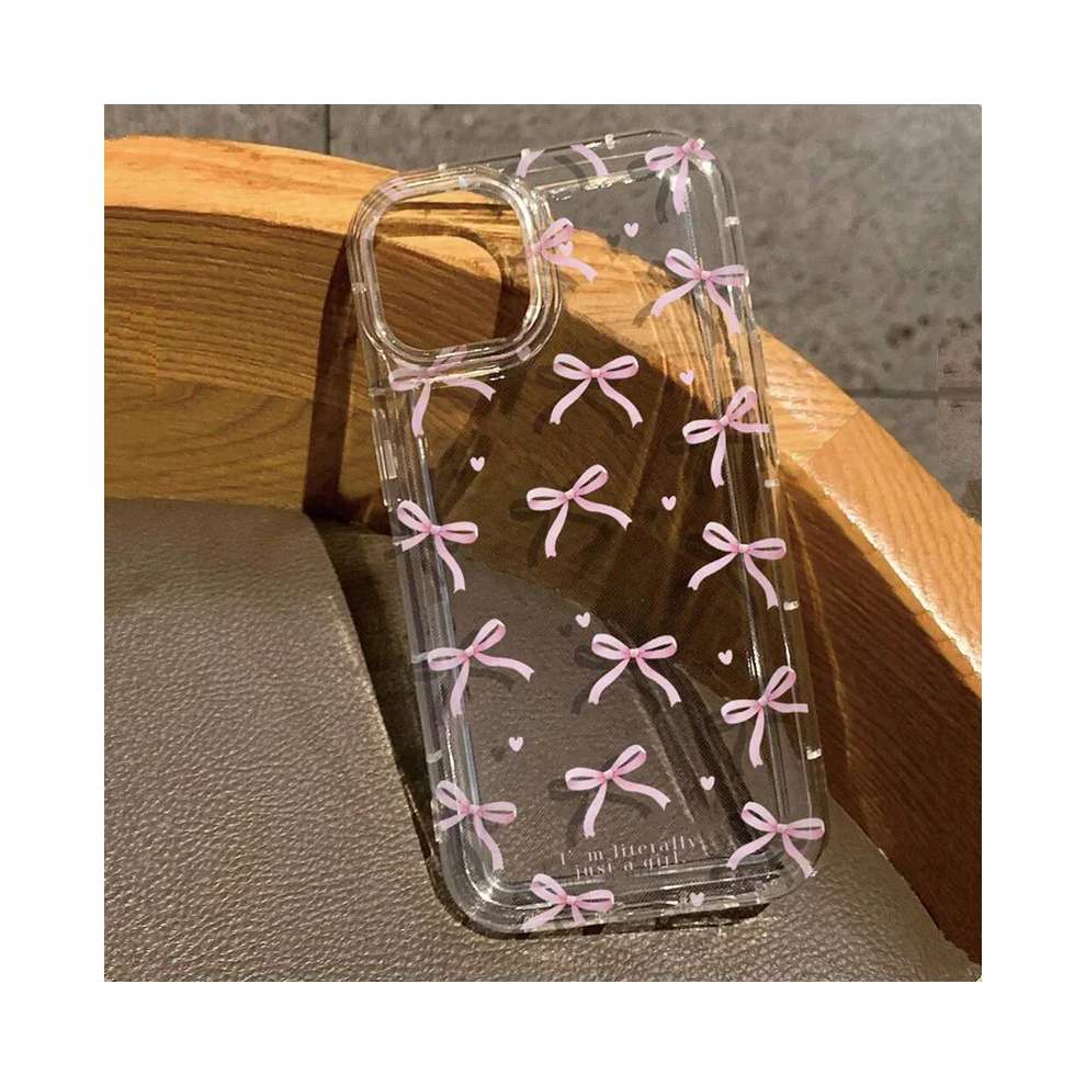 (T7765, A55 5G) Cute Ponk Heart Bow Tpu Case For Samsung Galaxy S2 967854734577