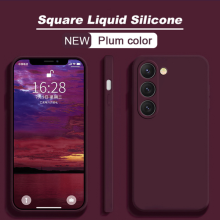 (maroon, For S21) Soft Liquid Silicone Case For Samsung Galaxy S21 S