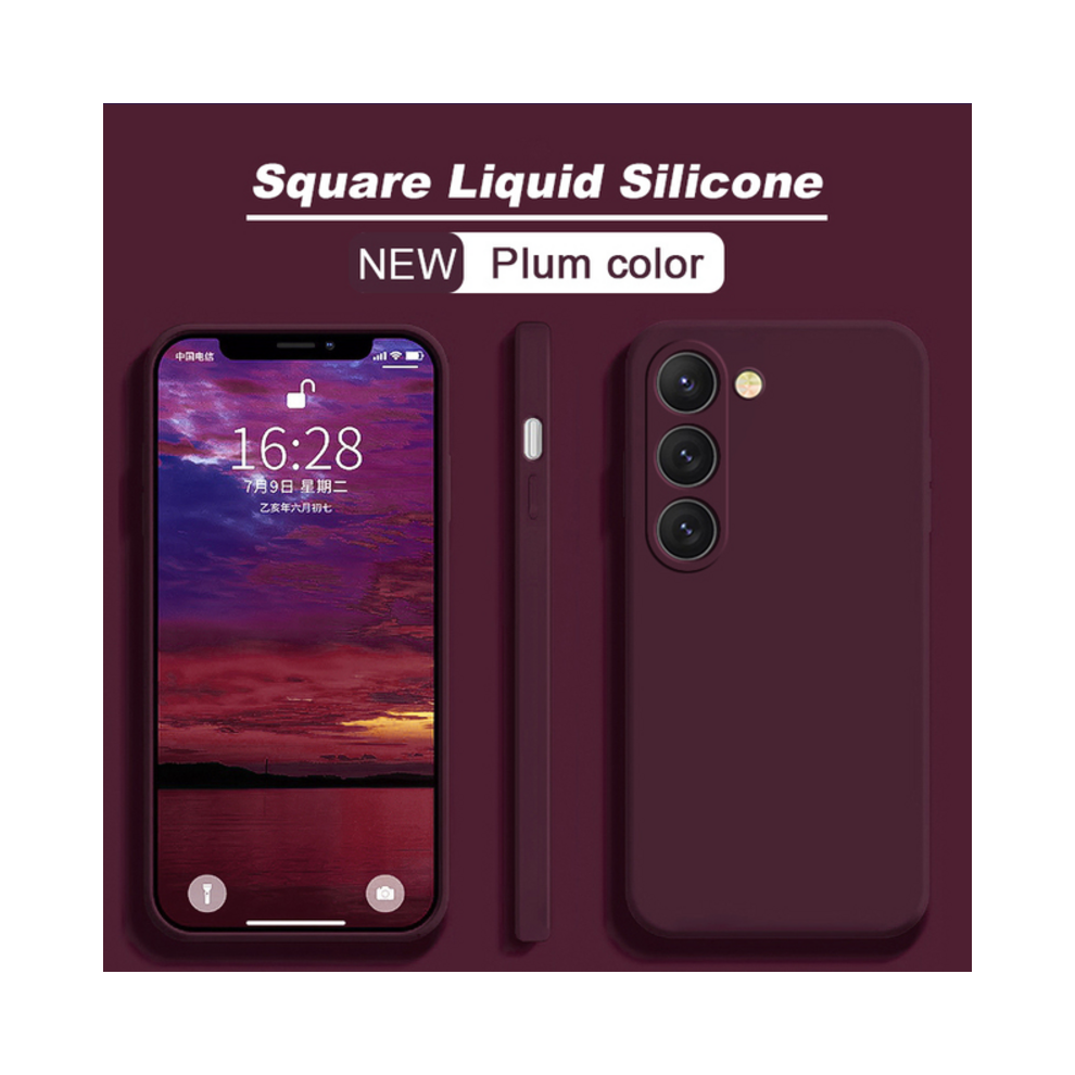 (Maroon, For S10e) Soft Liquid Silicone Case For Samsung Galaxy S21 S 967854726954
