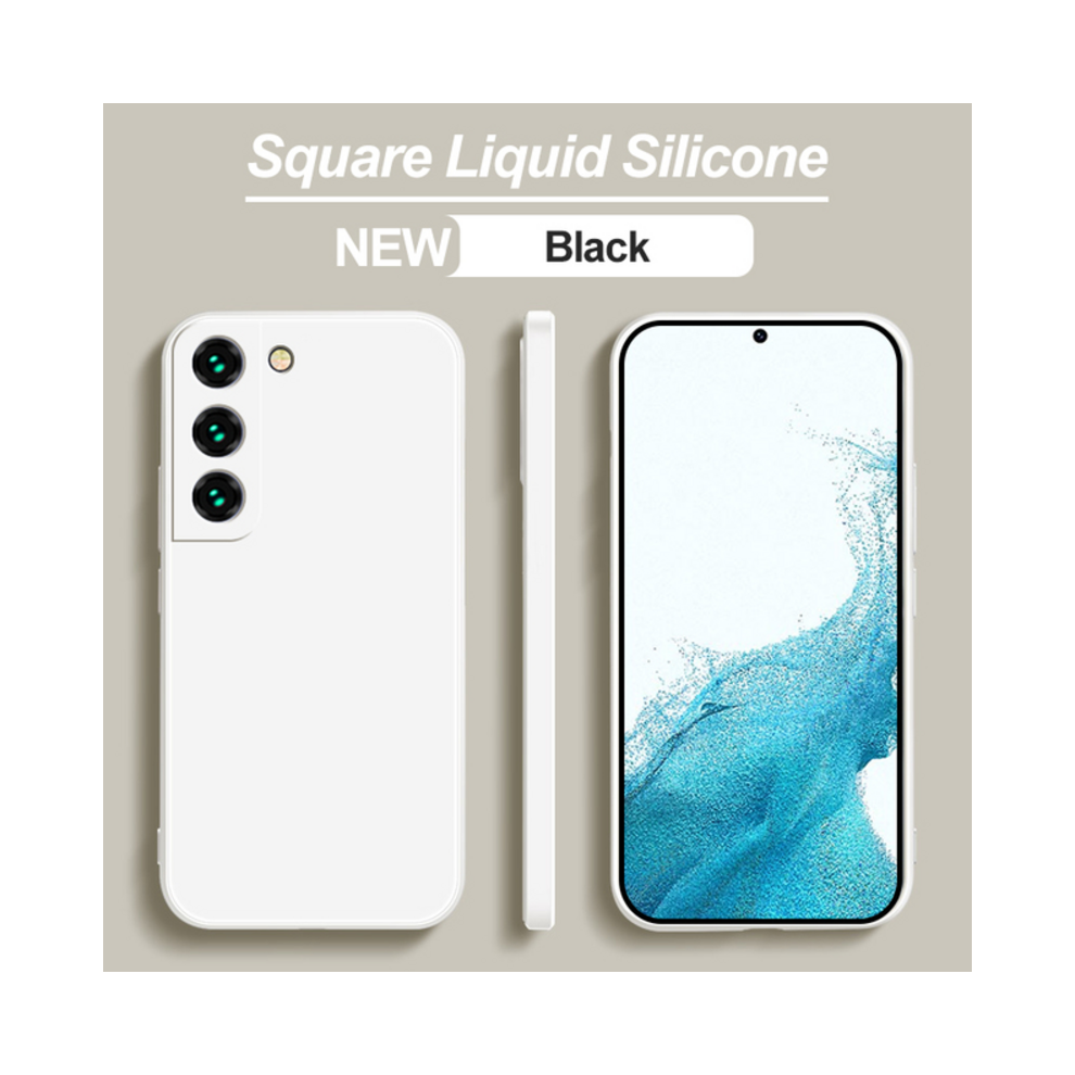 (, For S21 Fe 5G) Soft Liquid Silicone Case For Samsung Galaxy S21 S White 967854727661