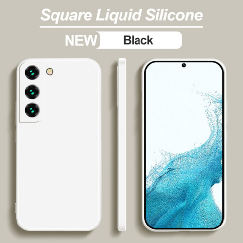 (white, For S21 Plus) Soft Liquid Silicone Case For Samsung Galaxy S21 S