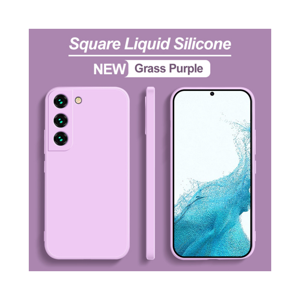 (Grass Note 20 Ultra) Soft Liquid Silicone Case For Samsung Galaxy S21 S Purple 967854728453