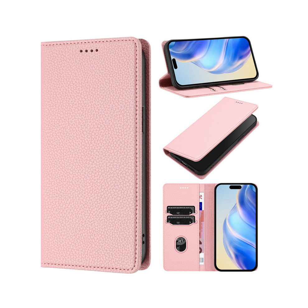 (, For Galaxy S23 Fe) Rfid Blocking Leather Case For Samsung Galaxy S25 Pink 967854730043