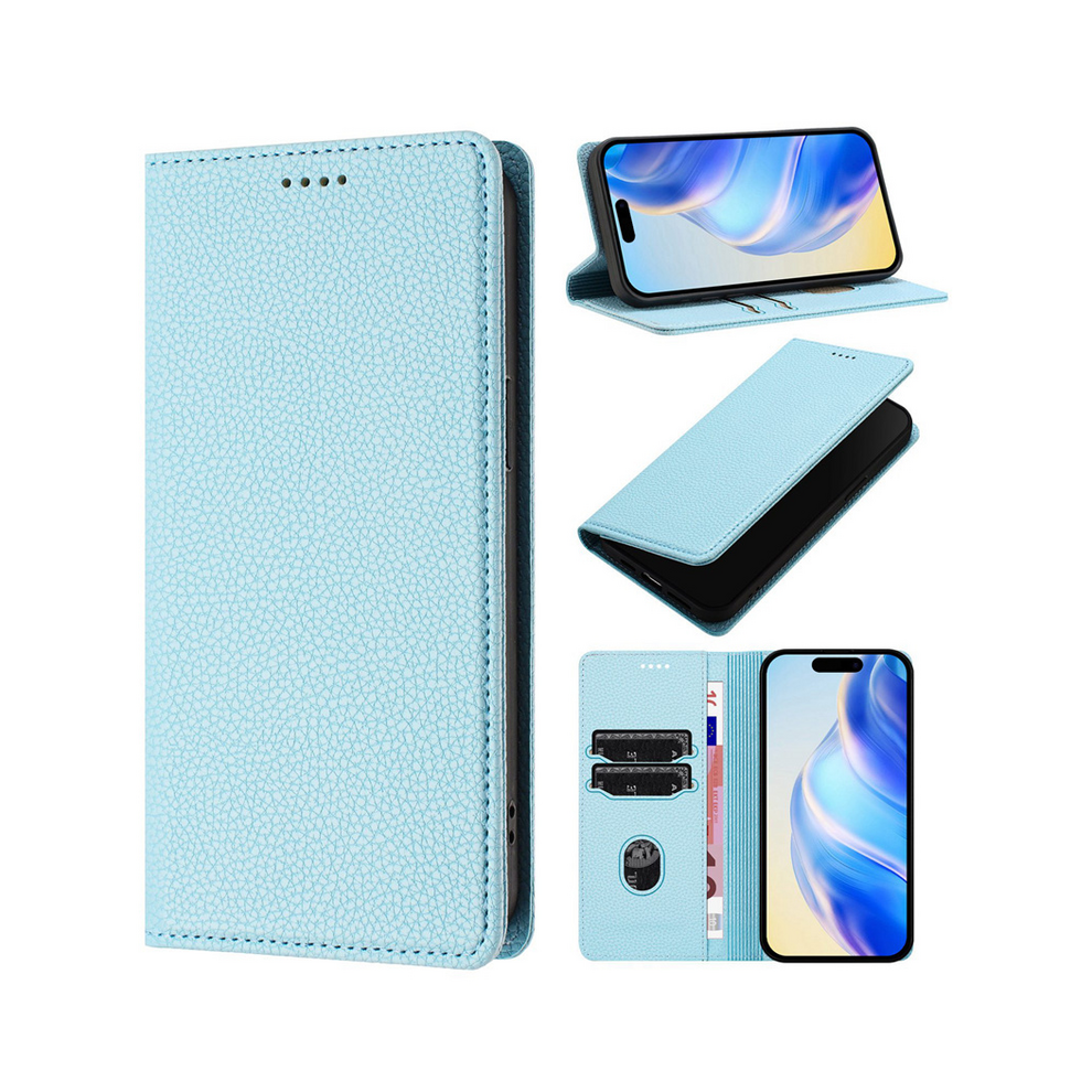 (Sky For Galaxy S24) Rfid Blocking Leather Case For Samsung Galaxy S25 Blue 967854730173