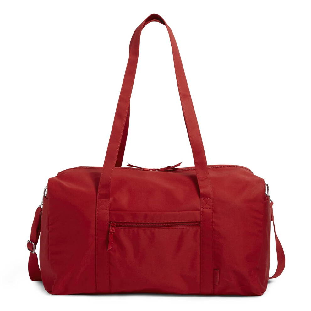 Grand sac de voyage en coton Vera Bradley pour femme, rouge cardinal - Coton recycl   , taille unique