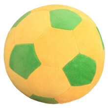 AOQI - Balones de f?tbol de peluche - Peluche de bal?n de f?tbol suave y duradero, regalo para ni?os, beb?s, verde y amarillo, 45 cm