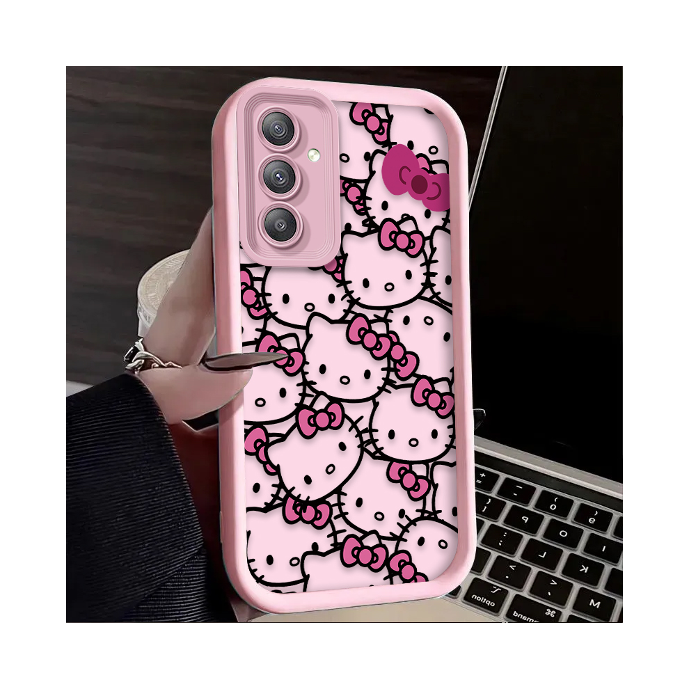 (4, S24 Ultra) Cute Anime Hello Kitty Bow Case For Samsung Galaxy 967854765922