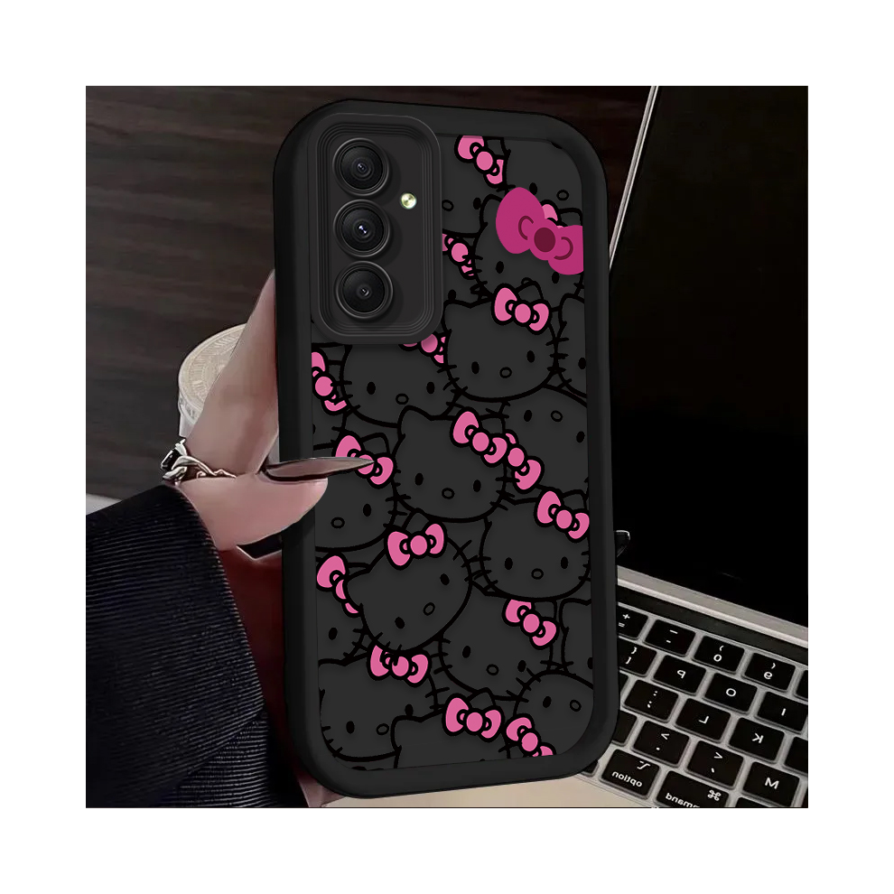 (3, S24) Cute Anime Hello Kitty Bow Case For Samsung Galaxy 967854766288