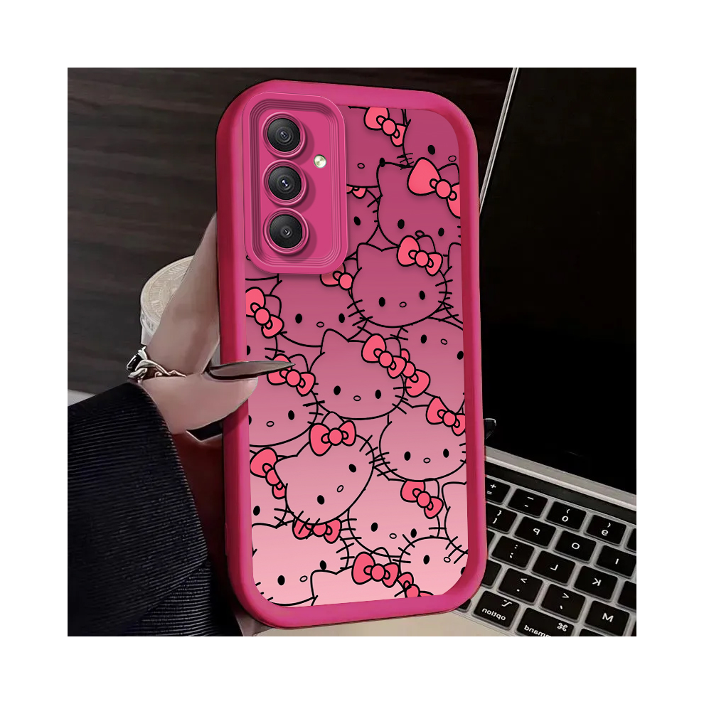 (6, S25) Cute Anime Hello Kitty Bow Case For Samsung Galaxy 967854766394