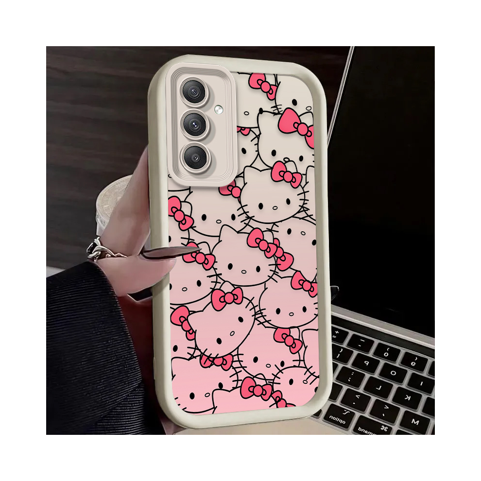 (5, S24 Ultra) Cute Anime Hello Kitty Bow Case For Samsung Galaxy 967854766981