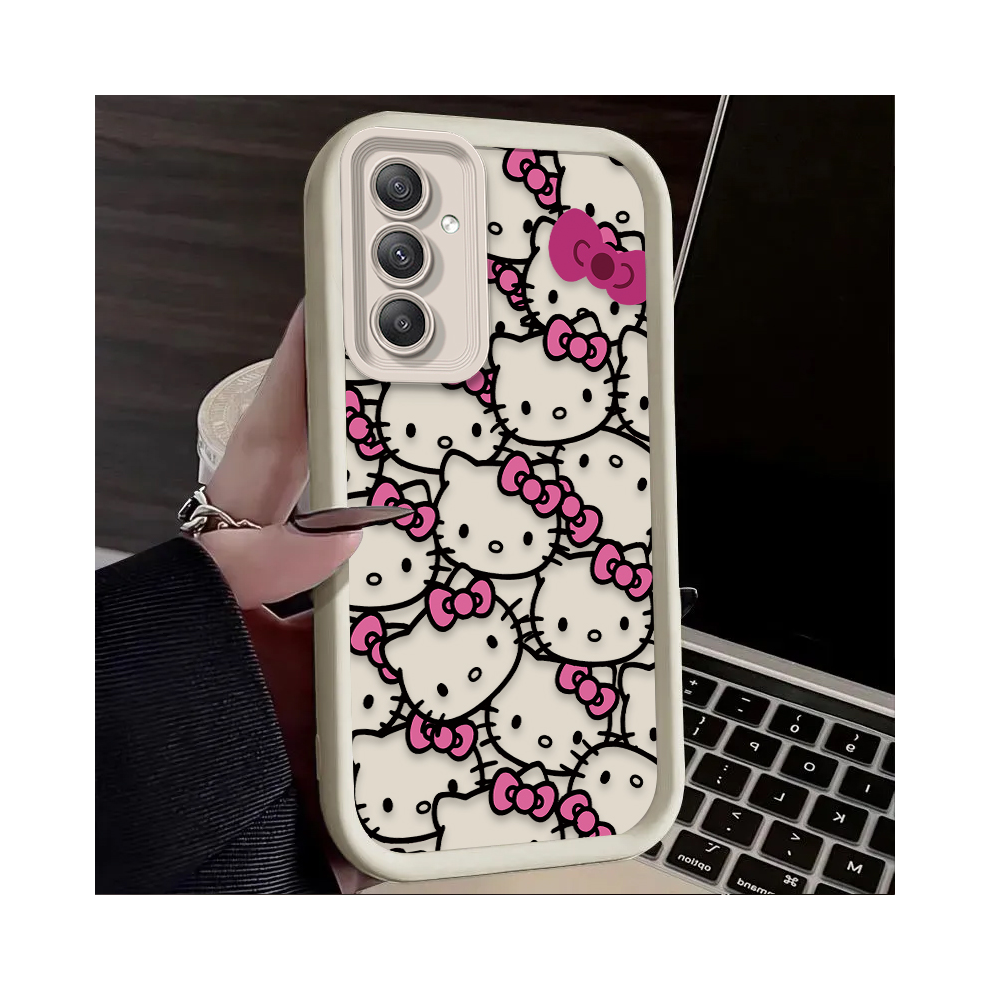 (1, S24) Cute Anime Hello Kitty Bow Case For Samsung Galaxy 967854767155