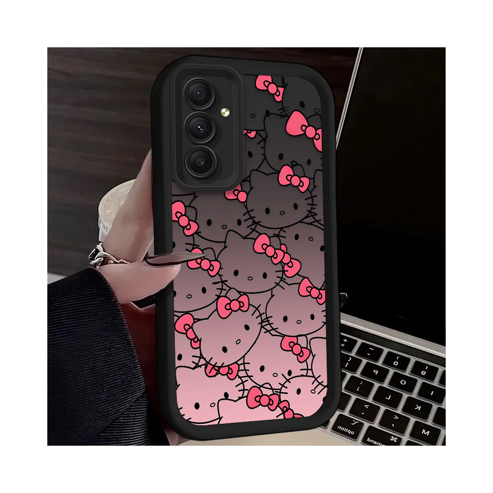 (7, S22) Cute Anime Hello Kitty Bow Case For Samsung Galaxy 967854767407