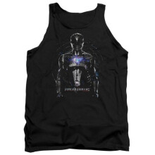 Trevco Sportswear PWR3007-TK-2 Power Rangers Black Ranger Adult Tank Top, Black - Medium