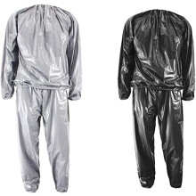 Gold Xiong Padishah Heavy Duty Fitness v?gttab Sved Sauna Suit Tr?ning Gym Anti-Rip (Silver S)