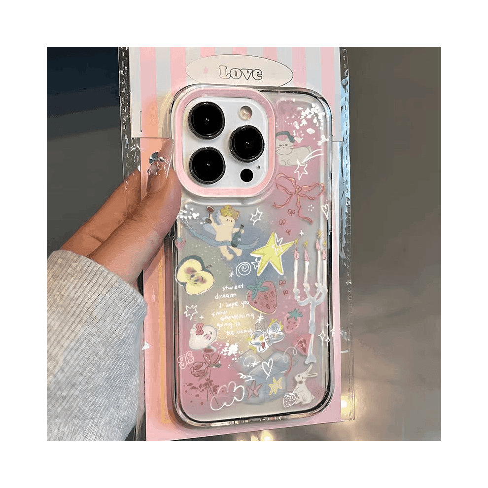 (Ttk-257Tk241218101, Samsung S23 Plus 5G) Cat Star Strawberry Bow Phone Case For Samsung Gal 967854805345