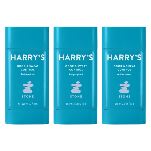 Harry's Harrys Αποσμητικό & Αντιιδρωτικό - Έλεγχος Οσμής & Ιδρώτα για Άνδρες - Stone (3 τεμάχια)