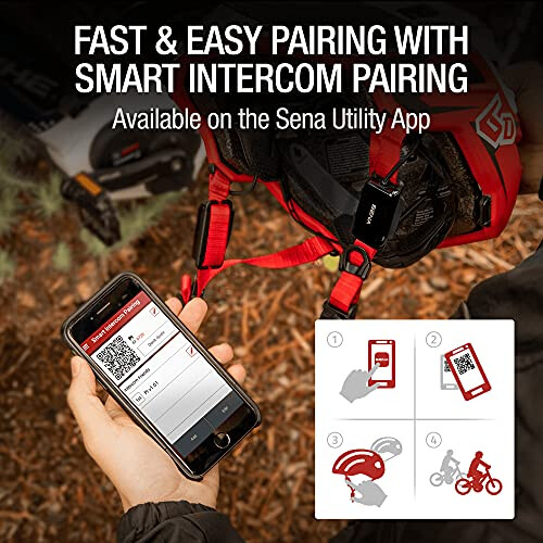 Sena Pi Universal Bluetooth Intercom Headset passer til de fleste cykling og multisporthjelme sorte 2