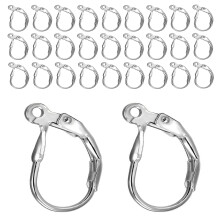 BEADNOVA rhngekrokar i rostfritt stl 100 st French Ear Wire Spak Back Earwire fr smycketillverkning