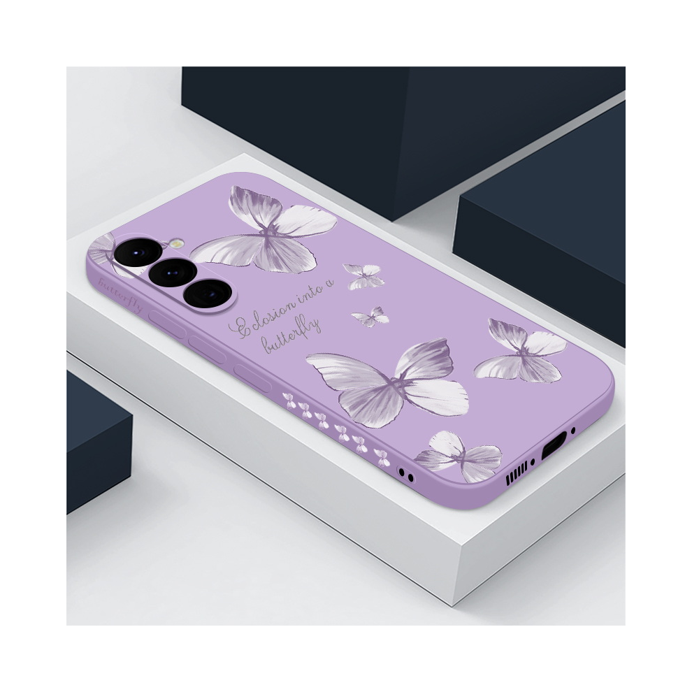 (A166 For Samsung S22ultra) Butterfly Case For Samsung Galaxy S24 S23 S22 Ultr Purple 967854800302