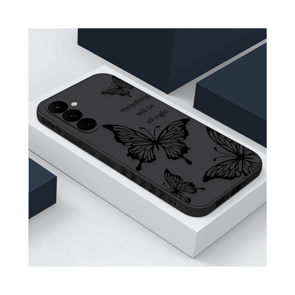 (A339 For Samsung S24 Plus) Butterfly Case For Samsung Galaxy S24 S23 S22 Ultr Black 967854800593