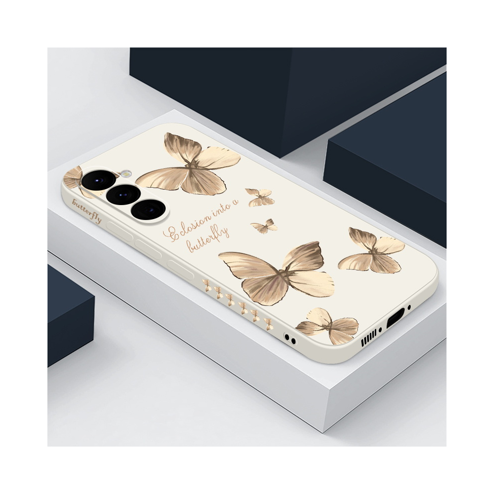 (A224 Beige, For Samsung S24ultra) Butterfly Case For Samsung Galaxy S24 S23 S22 Ultr Cream 967854801309