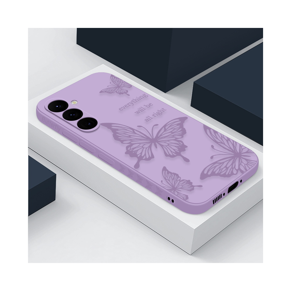 (A344 For Samsung S20 Fe) Butterfly Case For Samsung Galaxy S24 S23 S22 Ultr Purple 967854801521
