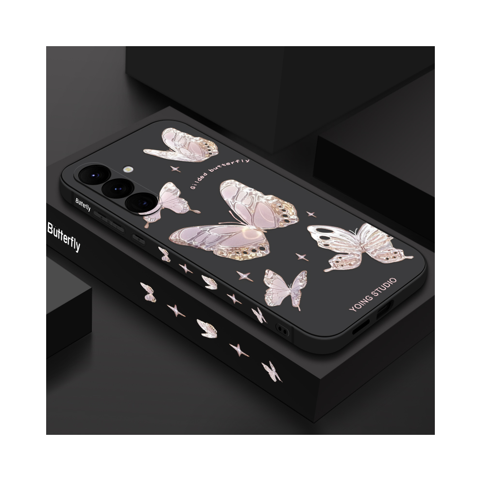 (A433 For Samsung S21ultra) Butterfly Case For Samsung Galaxy S24 S23 S22 Ultr Black 967854801699