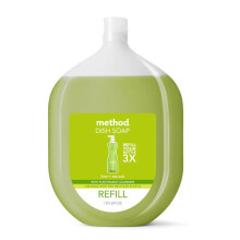 Method Opfyldning til opvaskemiddel Lime og Havsalt - Biologisk nedbrydelig formel, plantebaseret fedtbekæmpende, 54 fl oz (ca. 1,6 L)