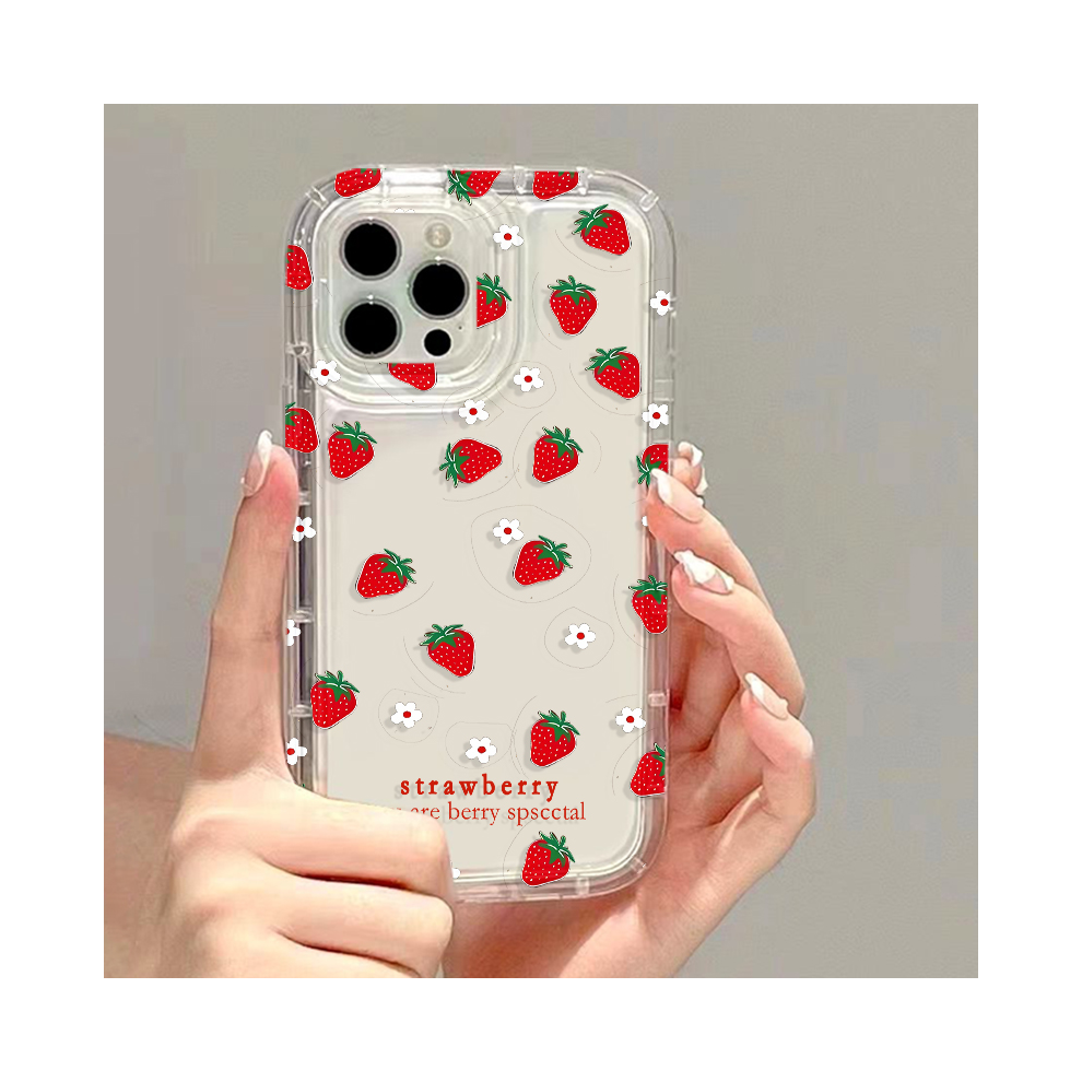 (Ju85, For Samsung A13(5G)) Strawberry Painted Clear Phone Case For Samsung A1 967854784978