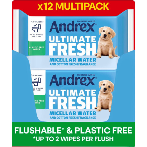 Andrex ‎Andrex Classic Clean Washlets Wipes, 12 x 36 Pack