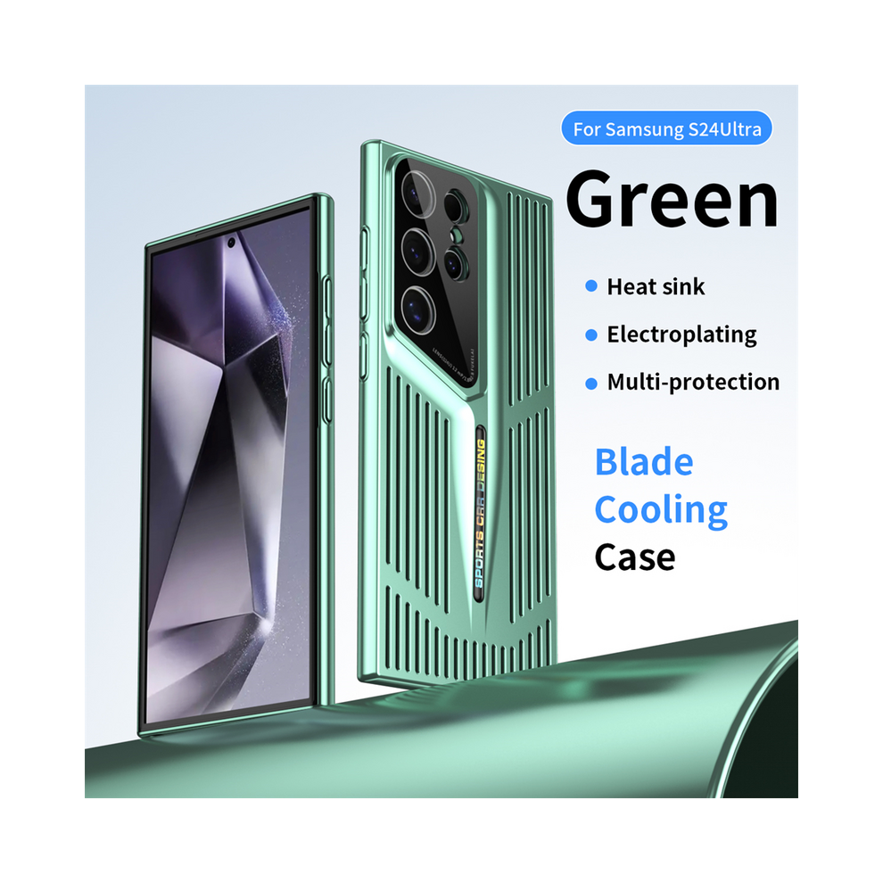 (, For S24 Ultra) Blade Cooling Matte Phone Case For Samsung Galaxy Green 967854839449