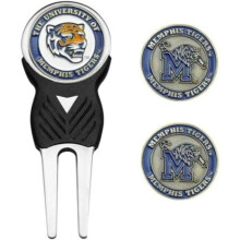 Team Golf 21645 Memphis Tigers Divot Tool Pack with 3 Golf Ball Markers - Multi Team Colors, One Size