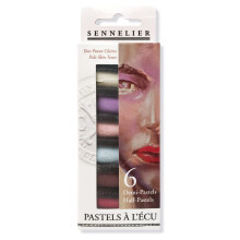 SENNELIER Extra-Mjuk Halv Pastell 6 Stick Set Set med 6 Portrtt ljusa toner