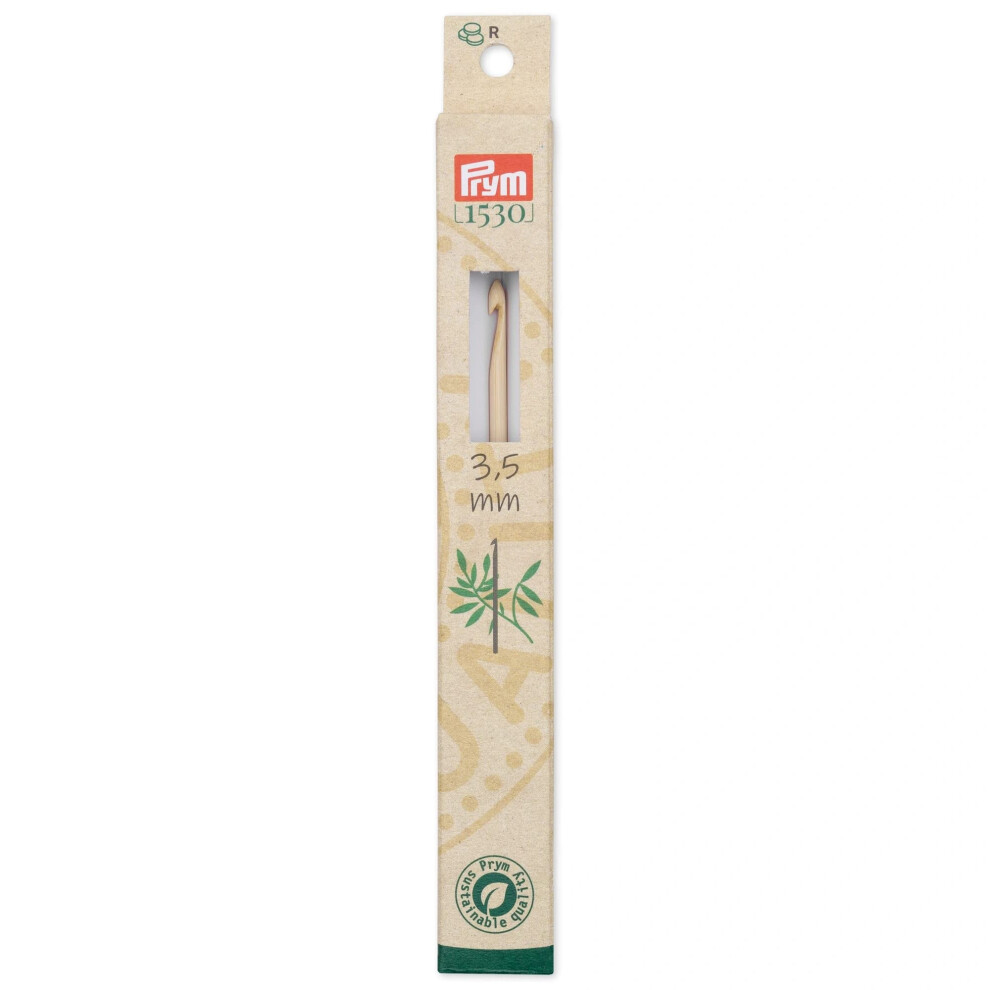 Prym 6  3.5mm Bamboo Crochet Hook  One Size  Beige