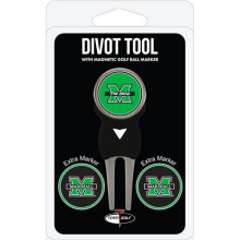 Team Golf 27345 Marshall Thundering Herd Divot Tool Pack with 3 Golf Ball Markers - Multi Team Colors, One Size