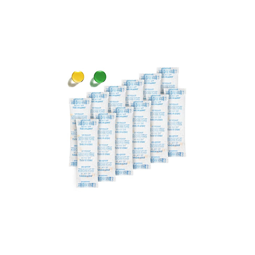 Absorbking Silica Gel Packs - 50 Pcs 5 Gram Moisture Absorbers  Silica Gel Desiccant Packs for Storage  Silica Gel Packets Food Grade Orange to Green-image-OPC-PFM6RKN-NEW