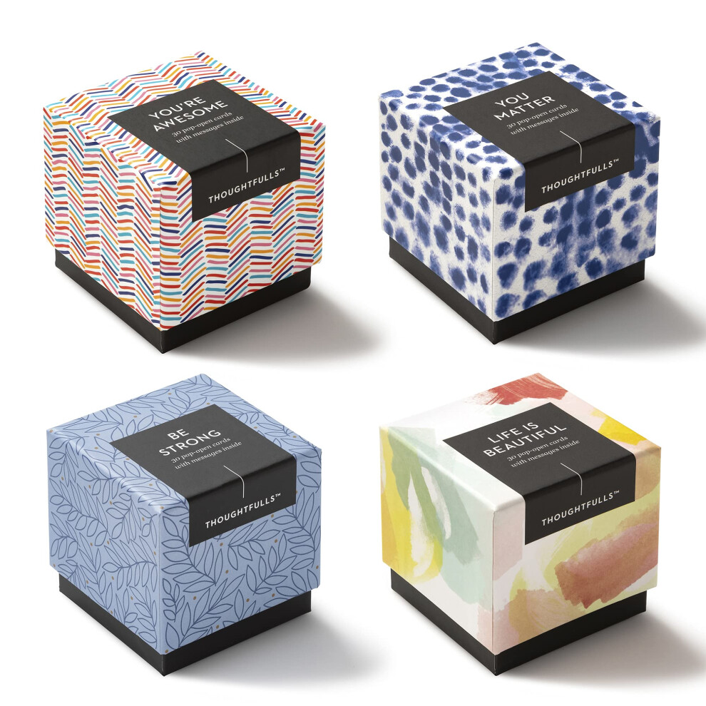Compendium Thoughtfulls Pop-Open Cards - 4-Pack Van Je Bent Geweldig, Je Bent Belangrijk, Wees Sterk, Het Leven Is Mooi - 120 Pop-Open Cards, Elk-image