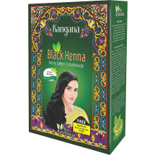Kangana Black Henna 100%-os szrke fedsrt - termszetes hajfestk/szn | 6 tasak sszesen 60 g (2,11 oz)