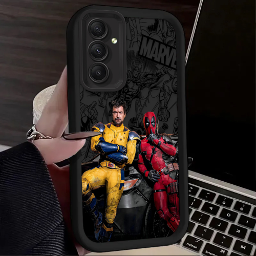(2, Galaxy A34) Marvel Deadpool Wolverine Case for Samsung Galaxy