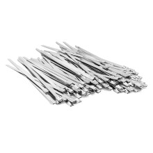 100 stuks 3,9 inch 304 roestvrij staal kabelbinders metalen kabelbinders zware vergrendeling kabelbinders riem voor uitlaat wrap garage buiten (3,9)