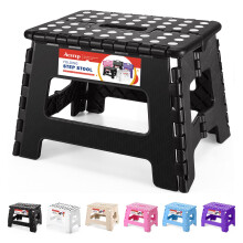 ACSTEP Klappbarer Tritthocker, 9 Zoll hoch, Kinder-Tritthocker, hlt bis zu 137 kg, faltbare Kunststoff-Tritthocker fr Kinder, rutschfeste Oberflch