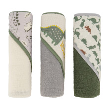Balenie 3 rolovan ch/mykan ch uter kov s kapucnou Cudlie Buttons & Stitches pre chlapceka s potlacou dinosaura (GS71721)