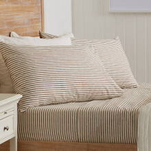 Great Bay Home 3-Piece Stripe Printed Ultra-Soft Microfiber Sheet Set. Wrinkle Free Comfortable All-Season Bed Sheets. Evette Collection Twin Strip