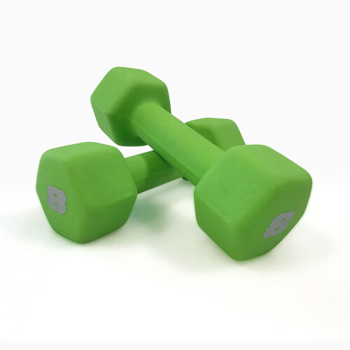 Pesos de Halteres CAP Barbell Neoprene, Par de 8 lb, Shamrock