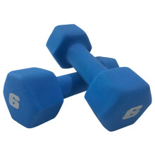 CAP Barbell Neoprene Dumbbell Gewichten 6 lb Paar Azuurblauw