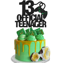 Topo de Bolo de Aniversário 13 OFICIAL - Decoração para Festa de Aniversário de Meninos