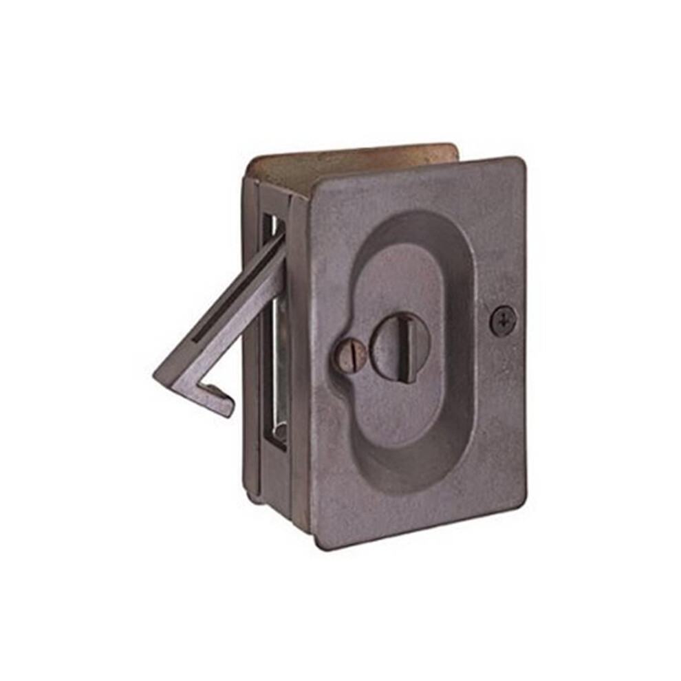 Emtek 2102Us19 Privacy Pocket Door Lock, Flat Black 724086210213