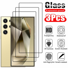 (Tempered Glass, For Samsung S24 FE) Tempered Glass For Samsung Galaxy S25 S24 Ultra Sc